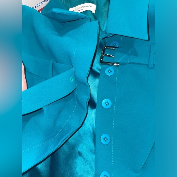 New! Amanda Uprichard Helsa Jacket with buckle in Jewel ✨Small NWOT! - Picture 10 of 10